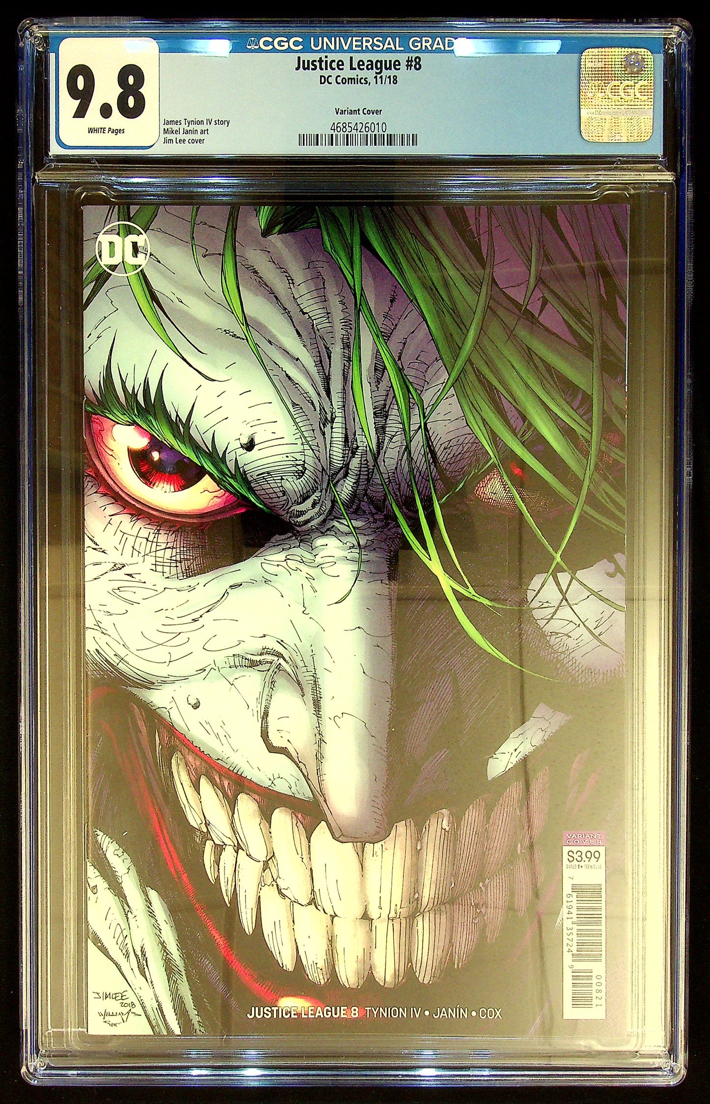 Justice League #8 CGC 9.8 [Variant Jim Lee Cover]