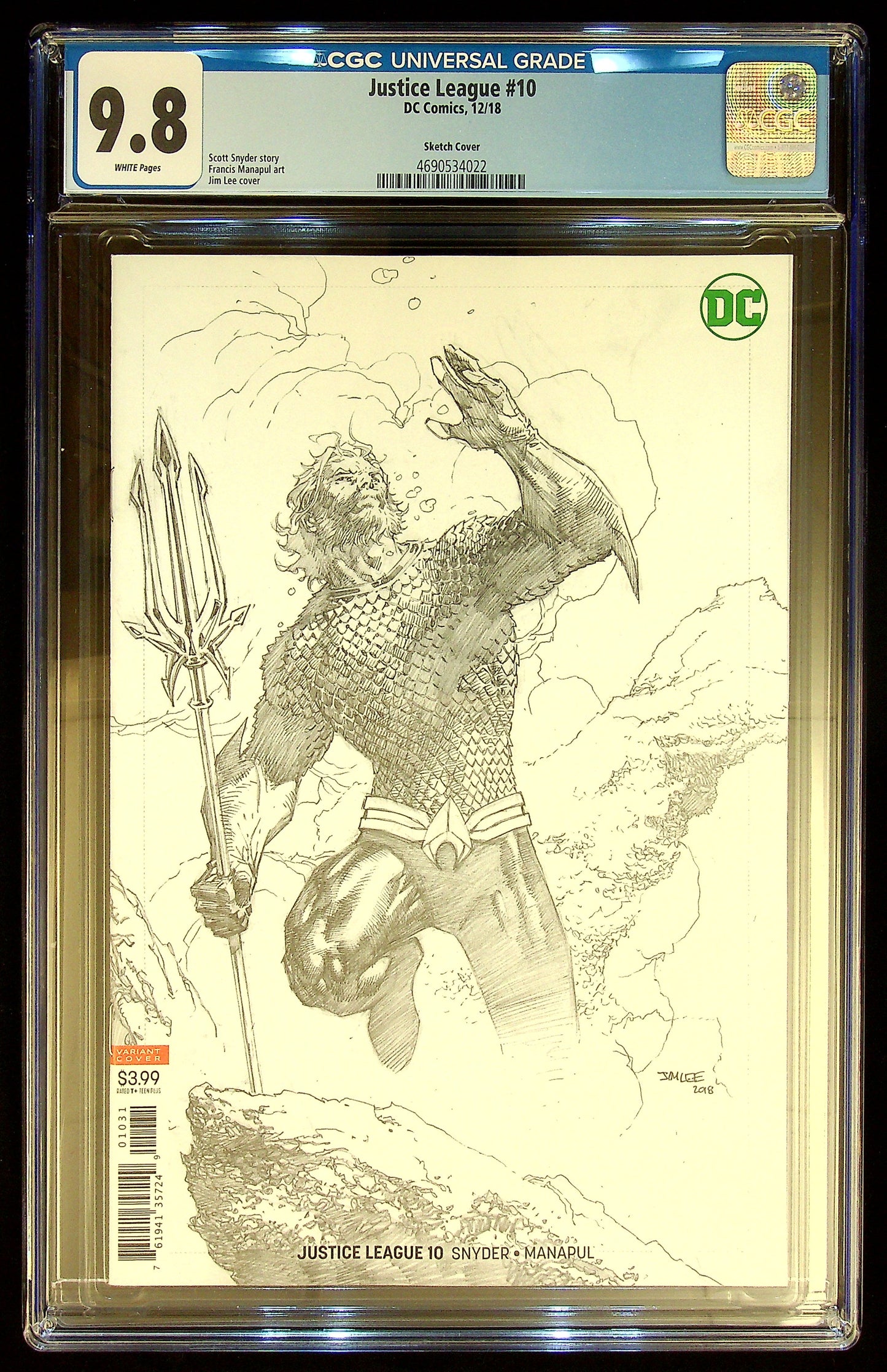 Justice League #10 CGC 9.8 [Sketch Cover]