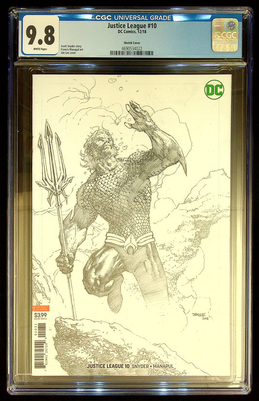 Justice League #10 CGC 9.8 [Sketch Cover]