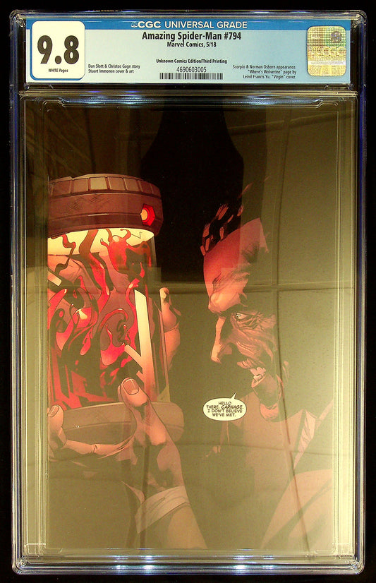 Amazing Spider-Man #794 [Unknown Comics Edition/Third Printing] CGC 9.8