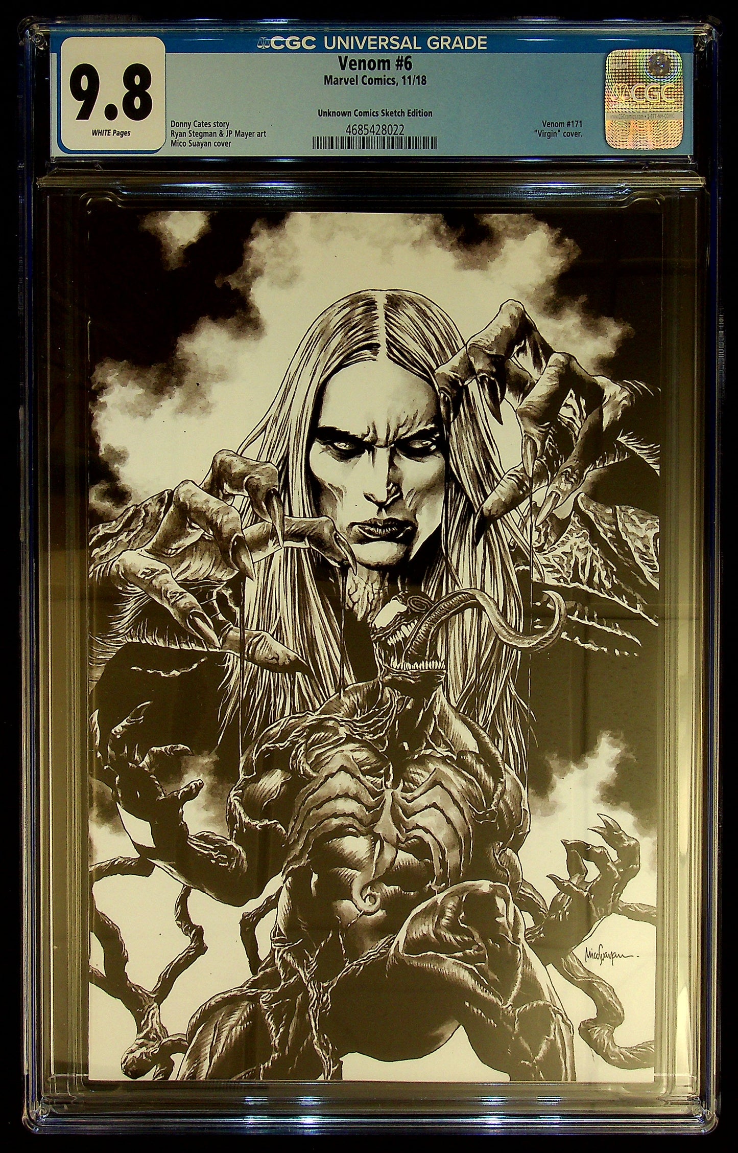 Venom #6 CGC 9.8 [Unknown Comics Sketch Edition]